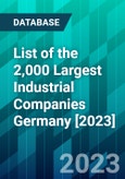 List of the 2,000 Largest Industrial Companies Germany [2023]- Product Image